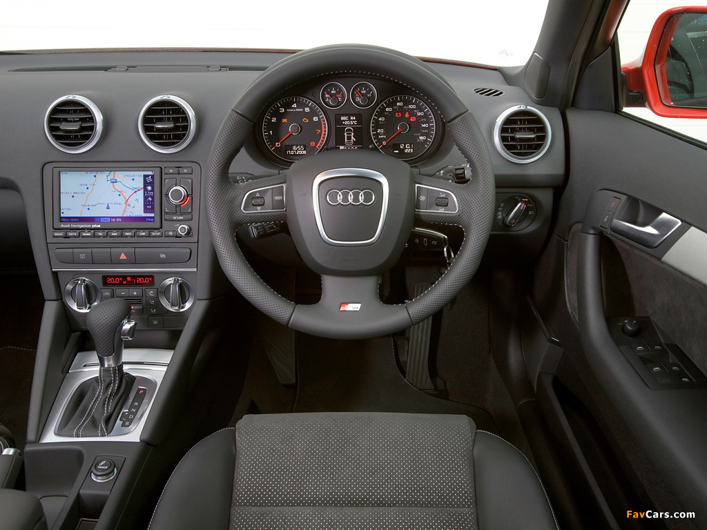 Audi A3 Sportback 2.0T S-Line UK-spec 8PA (2008–2010) pictures (1024 x 768)