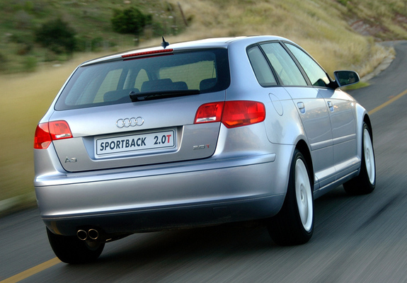 Photos of Audi A3 Sportback 2.0T ZA-spec 8PA (2005–2008)