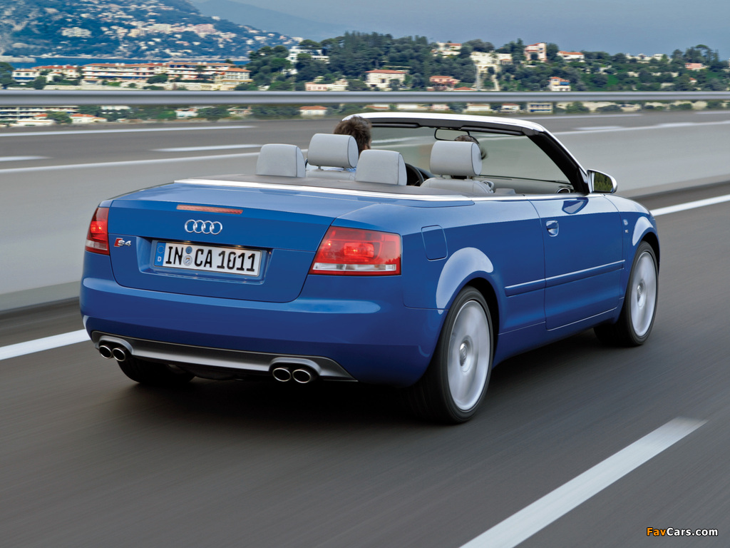 Audi S4 Cabriolet (B7,8H) 2007–08 wallpapers (1024 x 768)