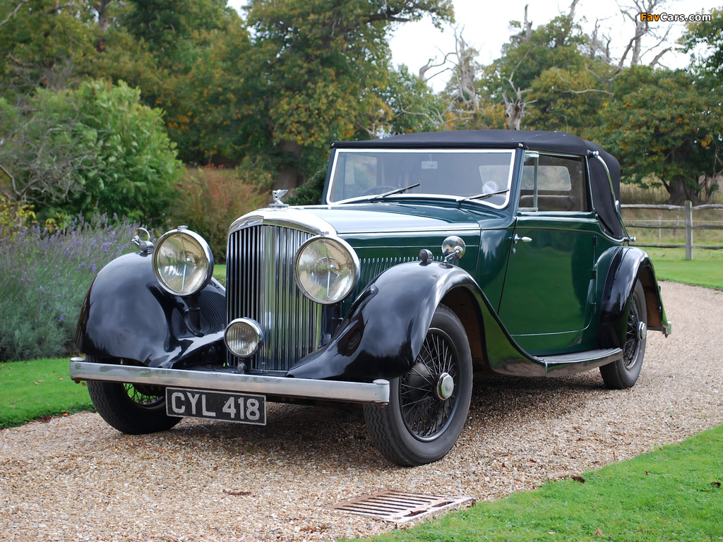 Photos of Bentley 4 ¼ Litre Drophead Coupé by Park Ward 1936 (1024 x 768)