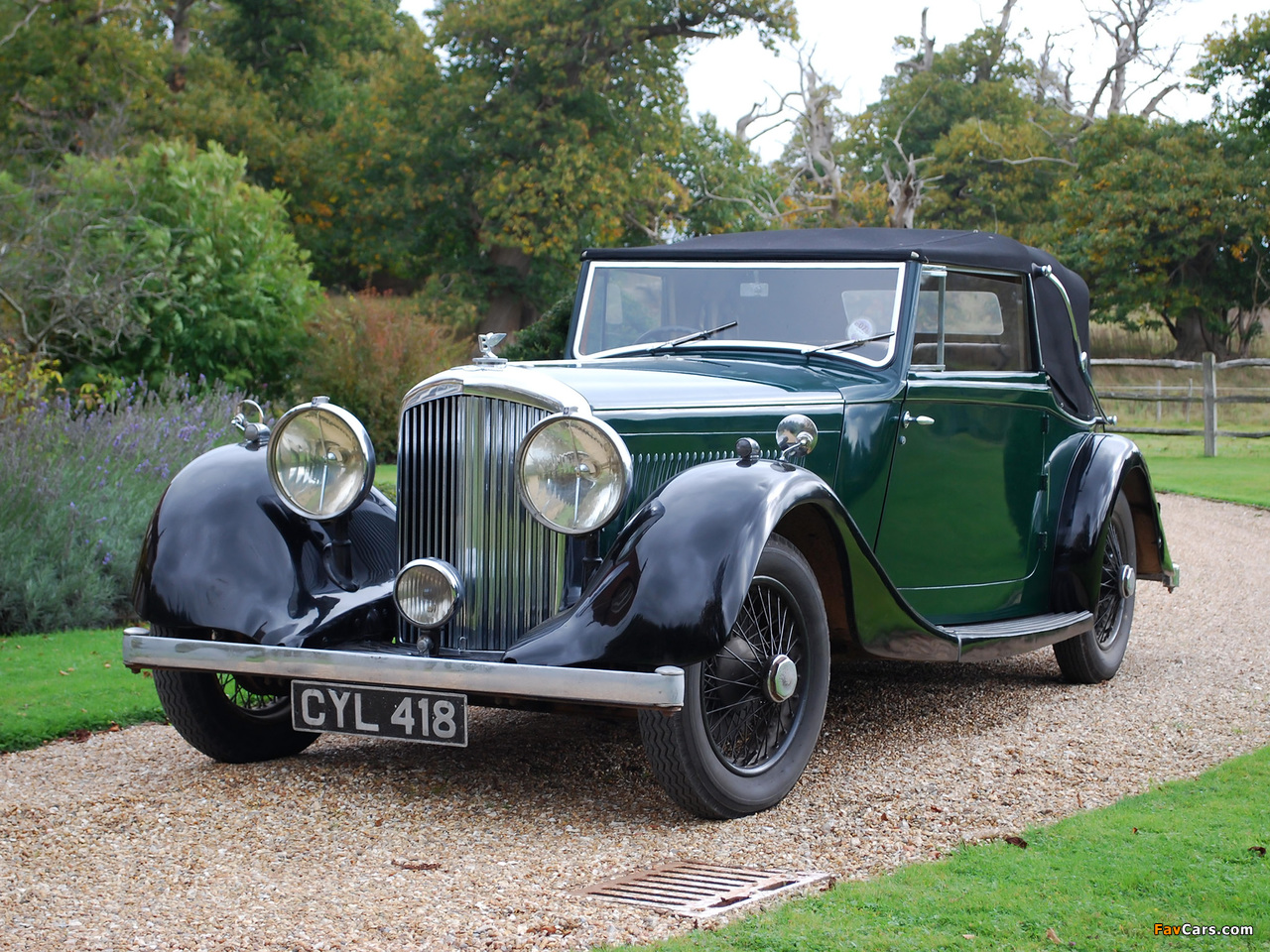 Photos of Bentley 4 ¼ Litre Drophead Coupé by Park Ward 1936 (1280 x 960)
