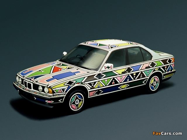BMW 525i Art Car by Esther Mahlangu (E34) 1992 wallpapers (640 x 480)