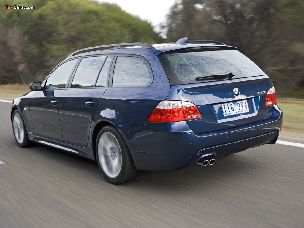 BMW 530i Touring M Sports Package AU-spec (E61) 2005 wallpapers (1024 x 768)