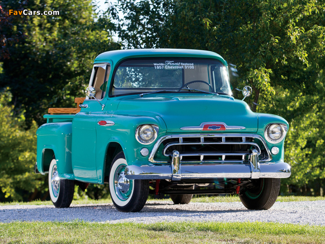 Chevrolet 3100 Stepside Pickup (3A-3104) 1957 wallpapers (640 x 480)