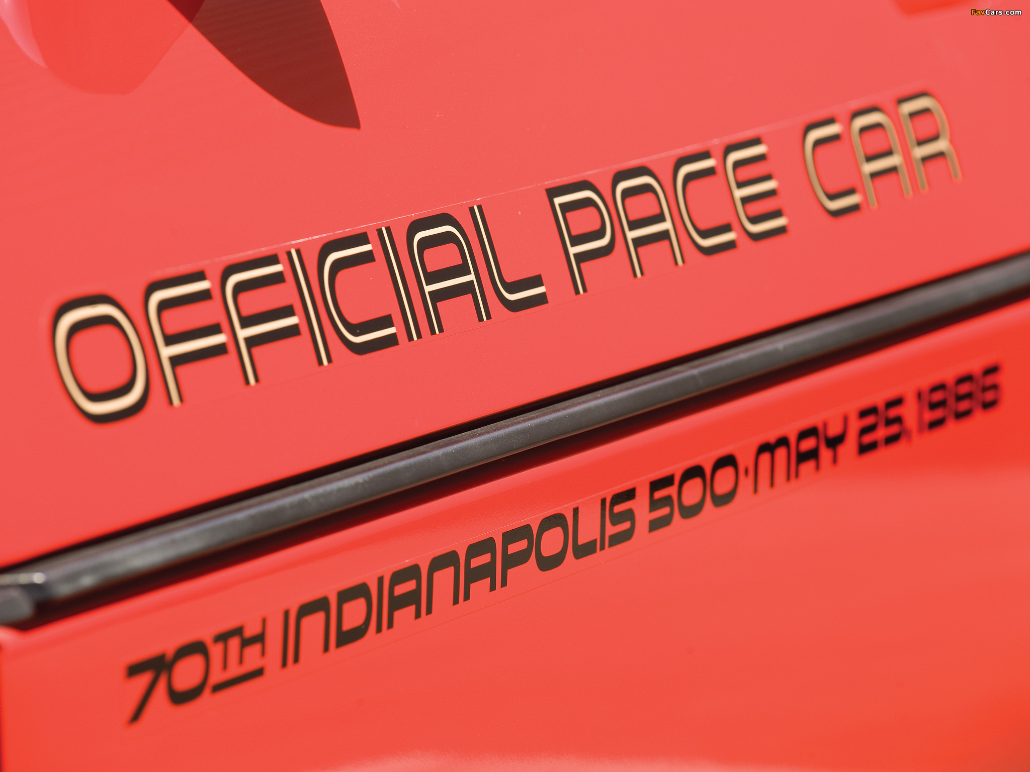 Corvette Convertible Indy 500 Pace Car (C4) 1986 images (2048 x 1536)