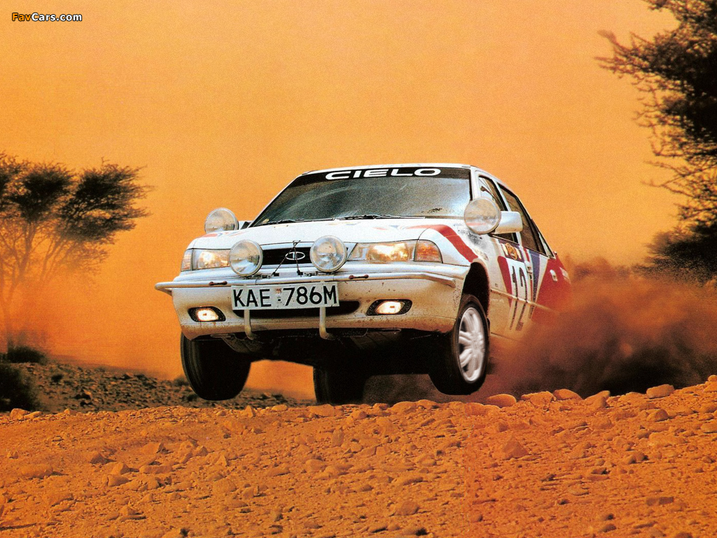 Daewoo Cielo Rally Car 1994–97 photos (1024 x 768)