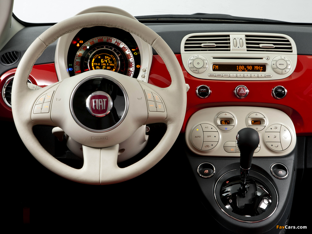 Fiat 500 Lounge Air BR-spec 2011 photos (1024 x 768)