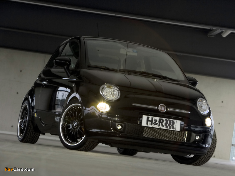 H&R Fiat 500 2008 wallpapers (800 x 600)