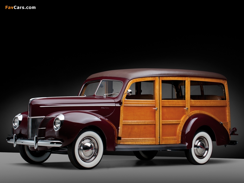 Ford V8 Deluxe Station Wagon (01A-79B) 1940 pictures (800 x 600)