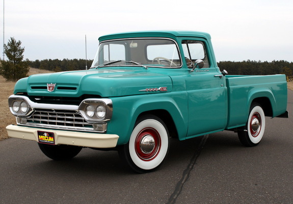 Pictures of Ford F-100 Custom Cab Styleside Pickup 1960
