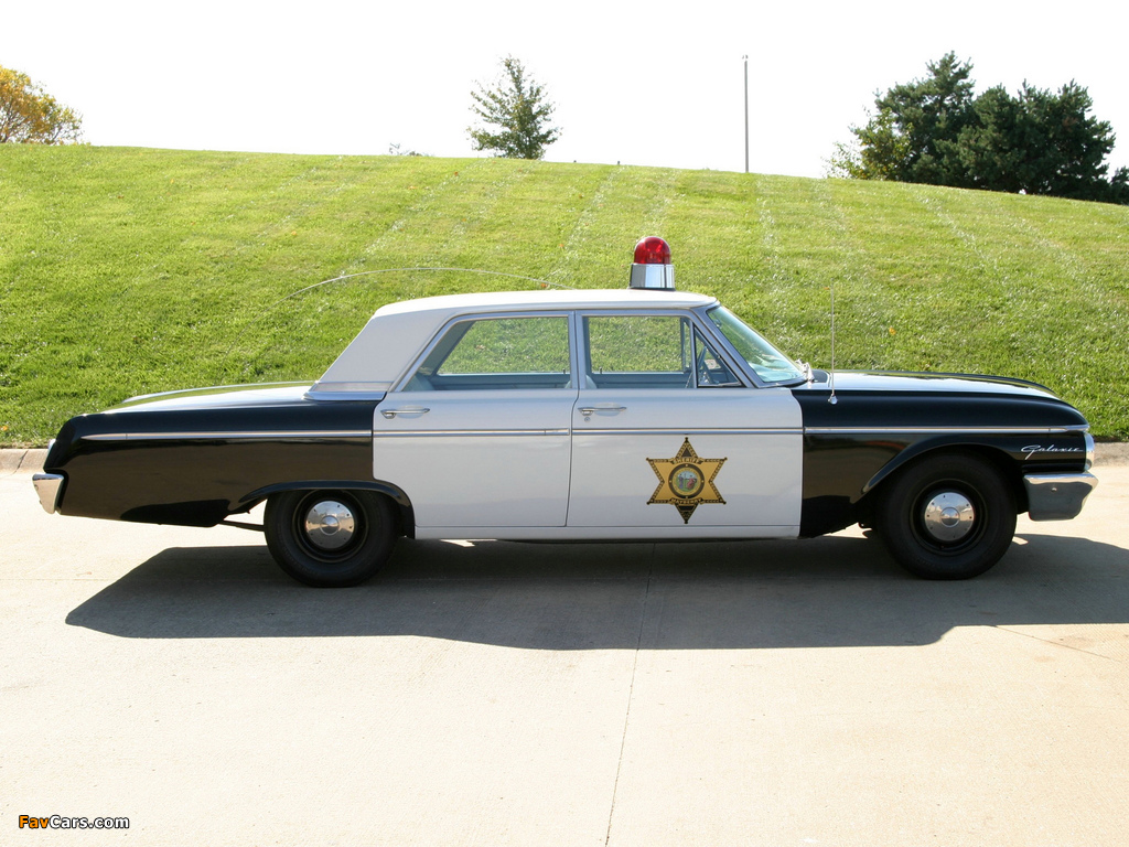 Ford Galaxie Town Sedan Police 1962 images (1024 x 768)