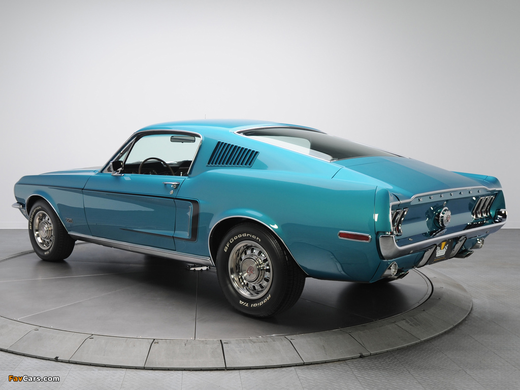 Images of Mustang GT Fastback 1968 (1024 x 768)