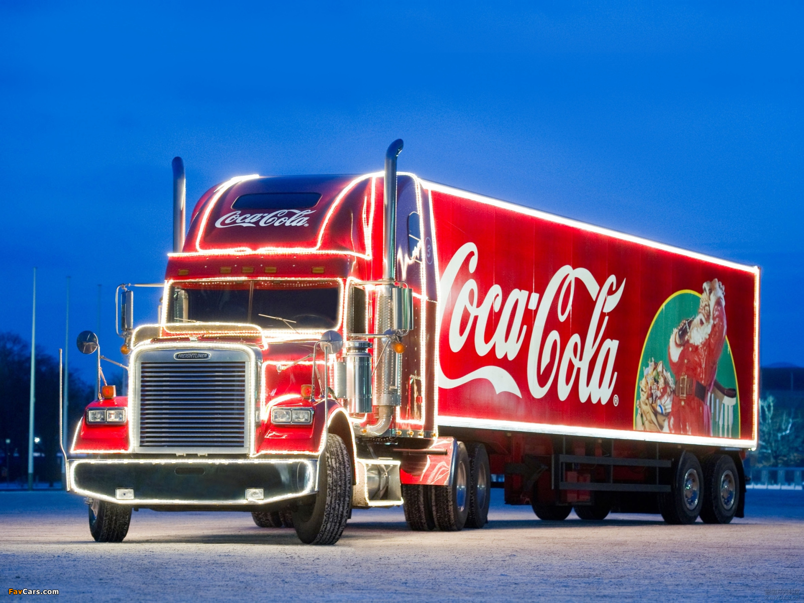 Freightliner Classic Coca-Cola Christmas Truck 2009 wallpapers (1600 x 1200)