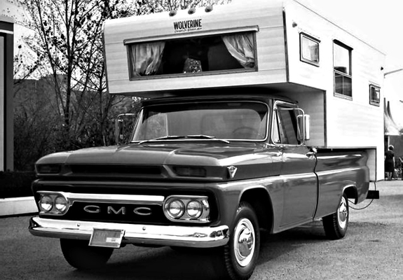 GMC 1000 Wolverine Camper Pickup Truck 1966 wallpapers