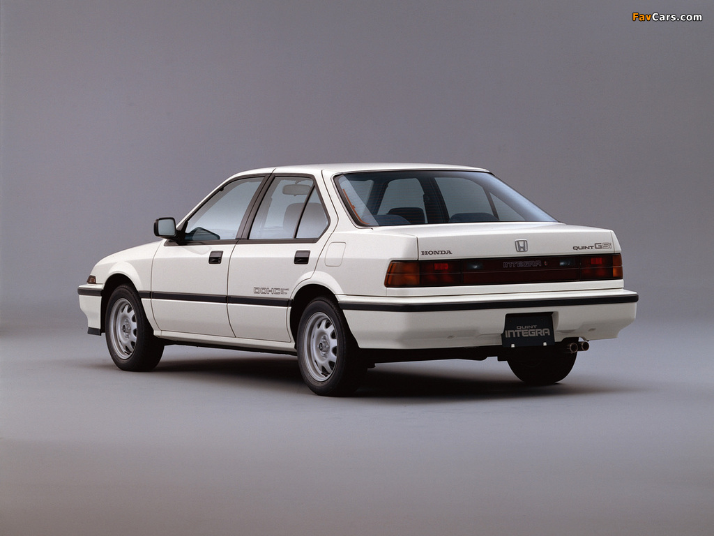 Photos of Honda Quint Integra GSi Sedan (DA1) 1986–89 (1024 x 768)