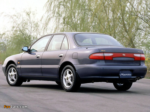 Hyundai Marcia 1995–98 wallpapers (640 x 480)