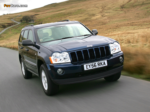Jeep Grand Cherokee CRD Limited UK-spec (WK) 2005–07 pictures (640 x 480)
