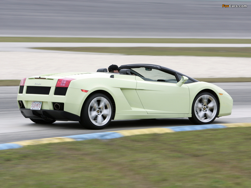 Lamborghini Gallardo Spyder US-spec 2006–08 pictures (1024 x 768)