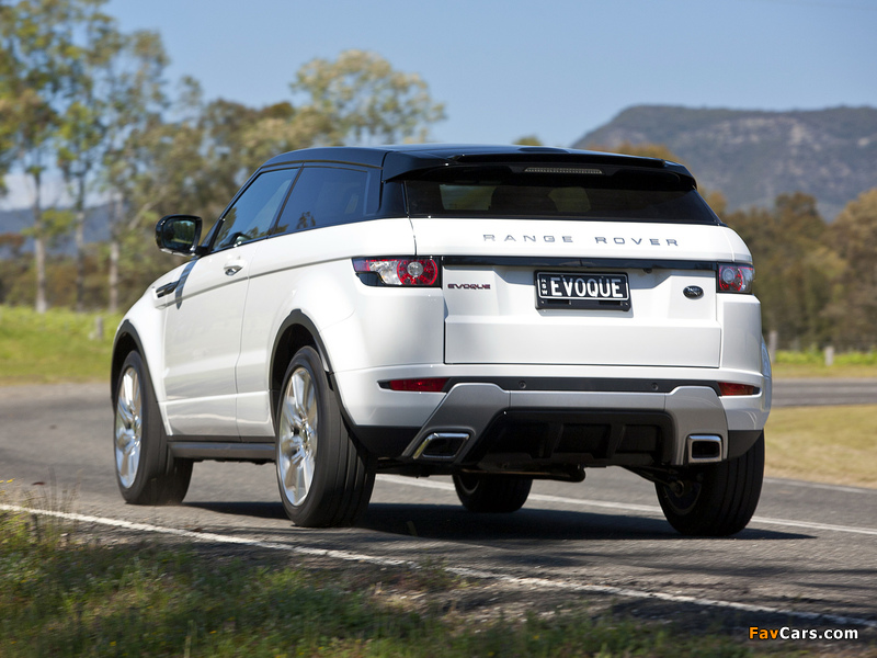 Range Rover Evoque Coupe Dynamic AU-spec 2011 photos (800 x 600)
