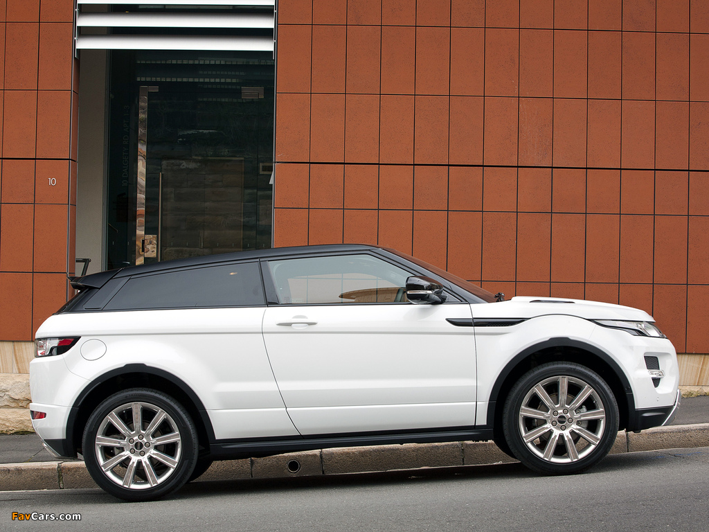 Range Rover Evoque Coupe Dynamic AU-spec 2011 wallpapers (1024 x 768)
