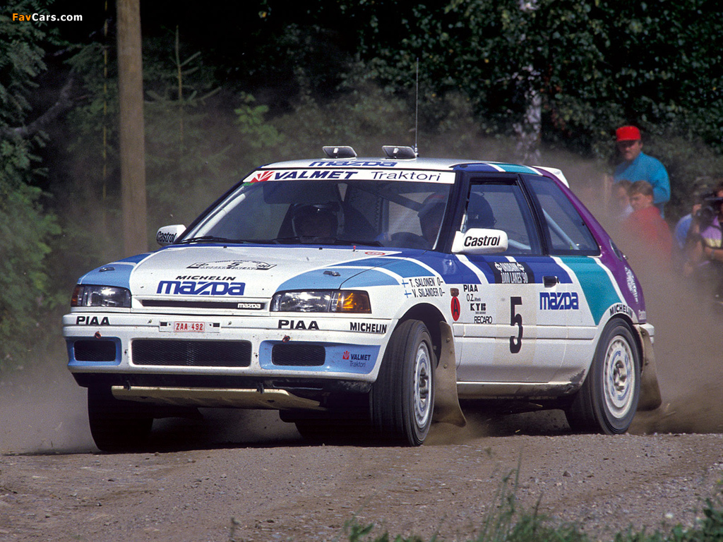 Mazda 323 4WD Rally Car (BG) 1990–94 wallpapers (1024 x 768)