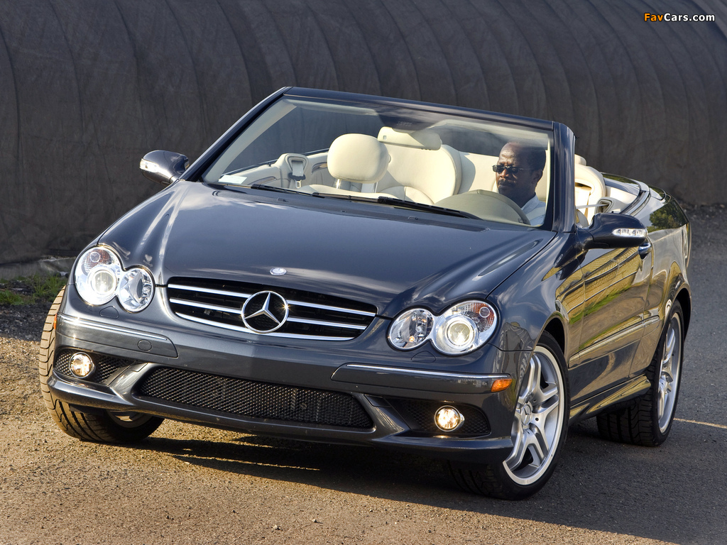 Images of Mercedes-Benz CLK 550 Convertible (A209) 2006–10 (1024 x 768)