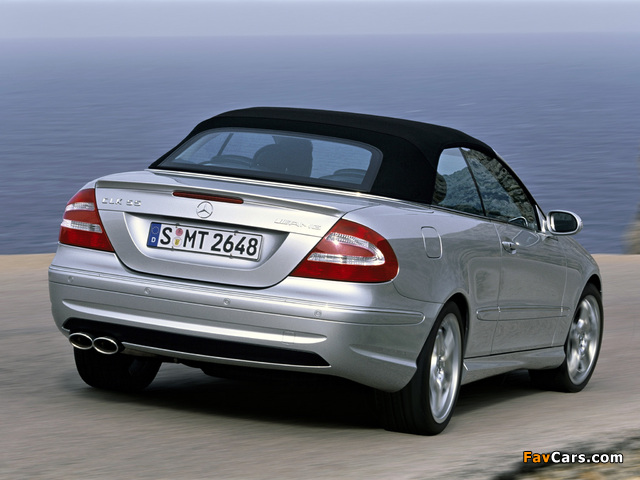 Mercedes-Benz CLK 55 AMG Cabrio (A209) 2003–05 images (640 x 480)
