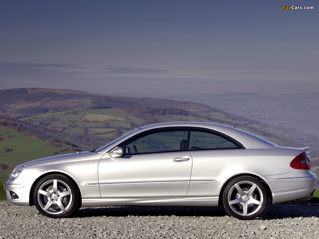 Mercedes-Benz CLK 320 CDI AMG Sports Package UK-spec (C209) 2005–09 wallpapers (1024 x 768)