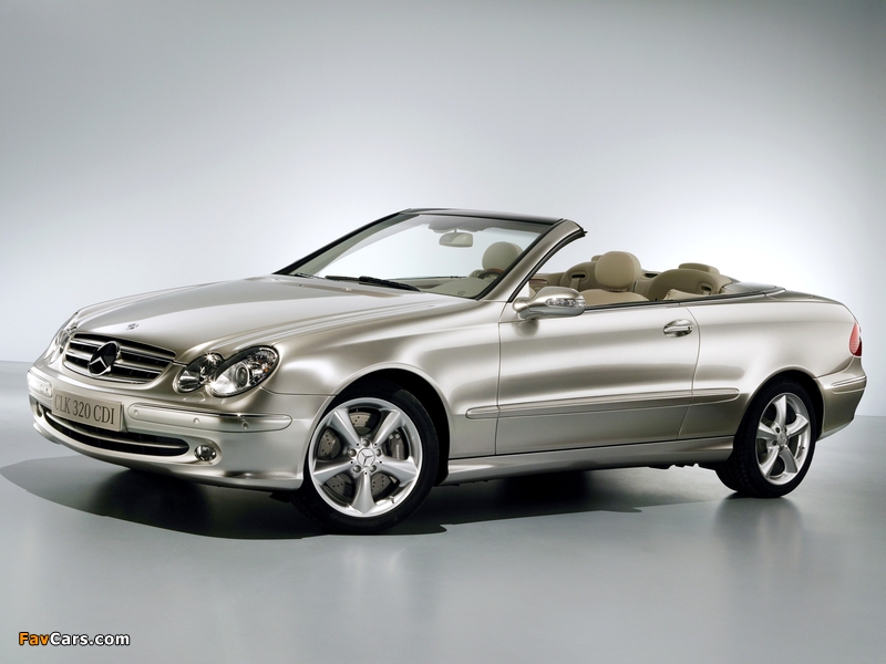 Mercedes-Benz CLK 320 CDI Cabrio (A209) 2005–10 wallpapers (800 x 600)