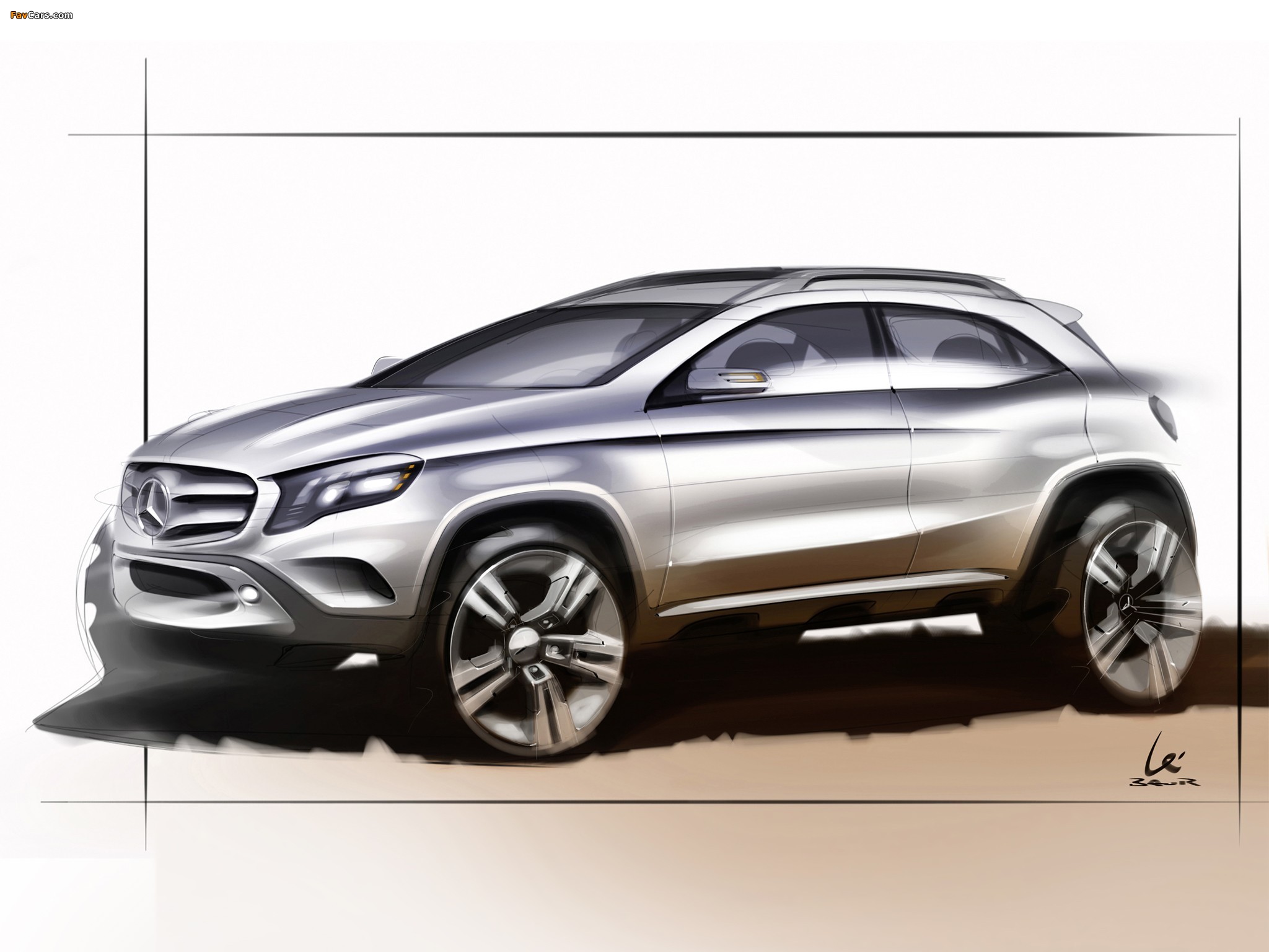 Images of Sketch Mercedes-Benz GLA-Klasse 2013 (2048 x 1536)