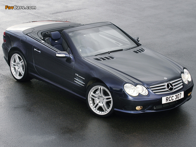 Images of Mercedes-Benz SL 55 AMG UK-spec (R230) 2001–08 (640 x 480)