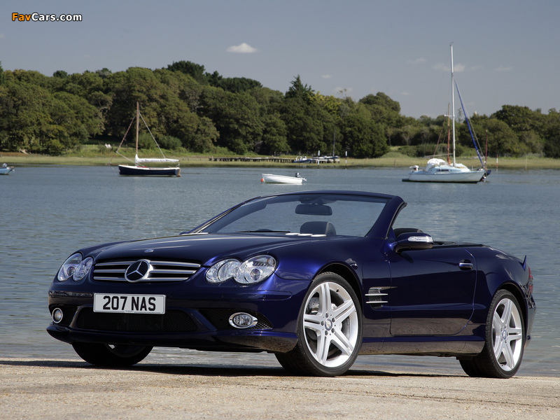 Mercedes-Benz SL 500 Sports Package UK-spec (R230) 2005–08 wallpapers (800 x 600)