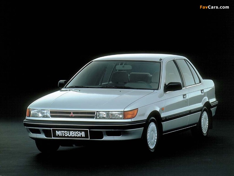 Pictures of Mitsubishi Lancer Sedan 1988–91 (800 x 600)