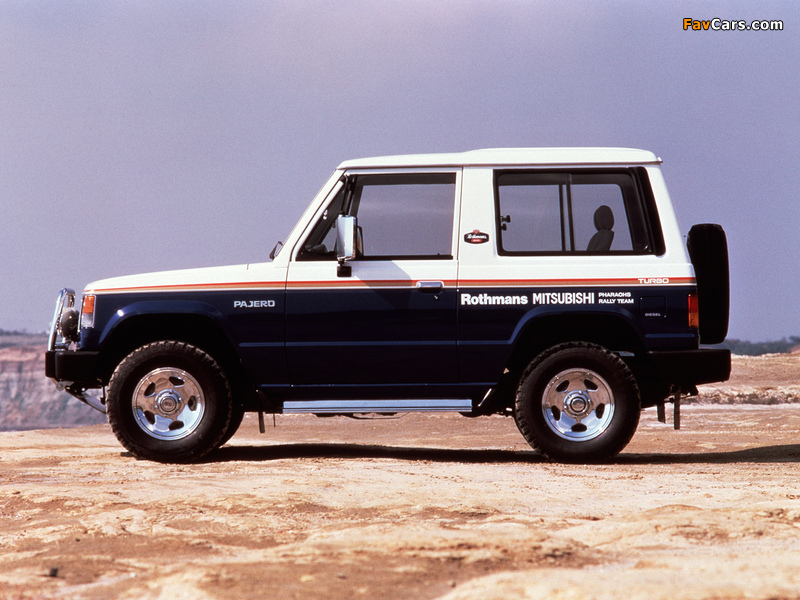 Mitsubishi Pajero Rothmans Special (I) 1987 photos (800 x 600)