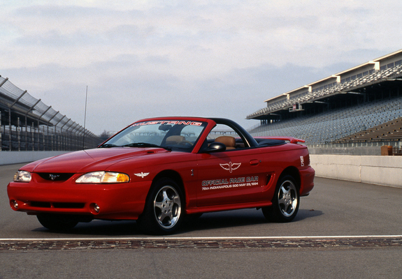 Mustang Cobra Convertible Indy 500 Pace Car 1994 wallpapers