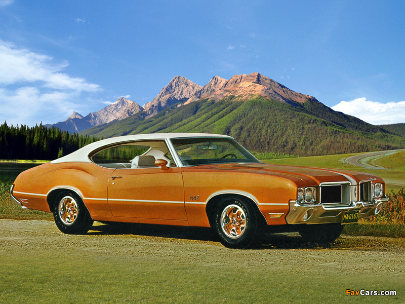 Oldsmobile 442 Holiday Coupe (4487) 1971 wallpapers (800 x 600)