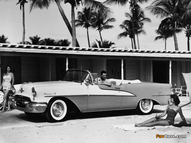 Images of Oldsmobile 98 Starfire Convertible (3067DX) 1955 (640 x 480)