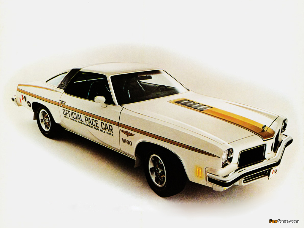 Oldsmobile Cutlass Coupe Indy 500 Pace Car 1974 wallpapers (1024 x 768)
