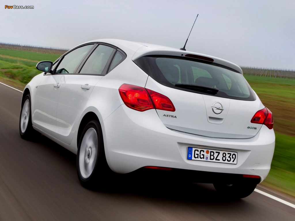 Opel Astra ecoFLEX 5-door (J) 2009 pictures (1024 x 768)