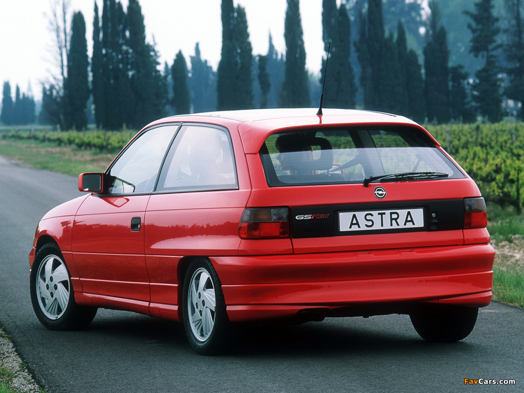 Pictures of Opel Astra GSi (F) 1991–98 (1024 x 768)