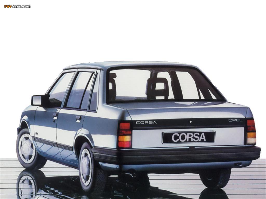 Opel Corsa Sedan (A) 1985 pictures (1024 x 768)