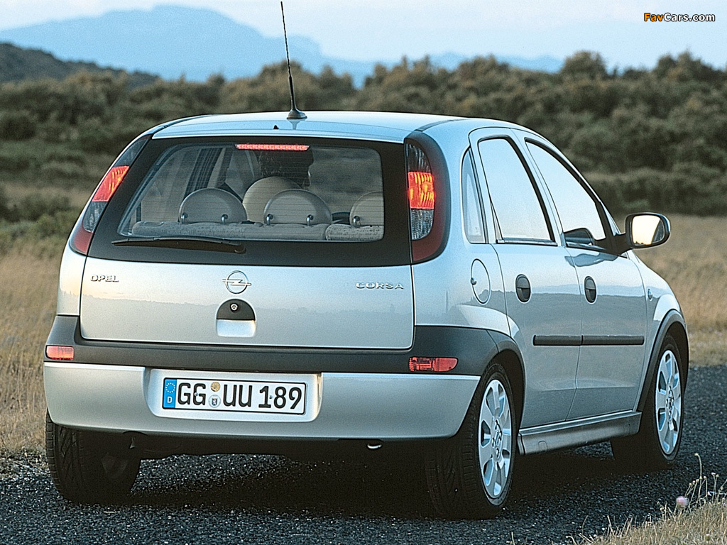Opel Corsa 5-door (C) 2000–03 wallpapers (1024 x 768)