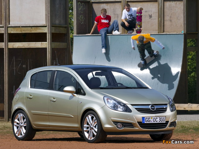 Opel Corsa 5-door (D) 2006–09 wallpapers (640 x 480)