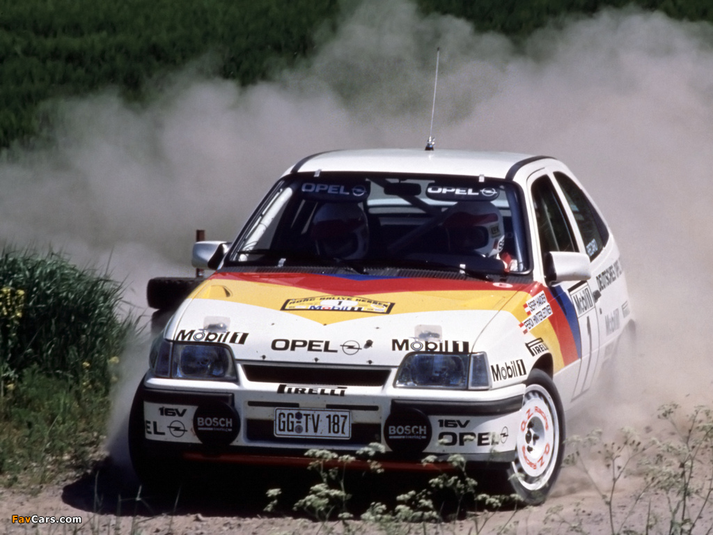 Opel Kadett GSi Group A Rallye Car (E) 1988 photos (1024 x 768)