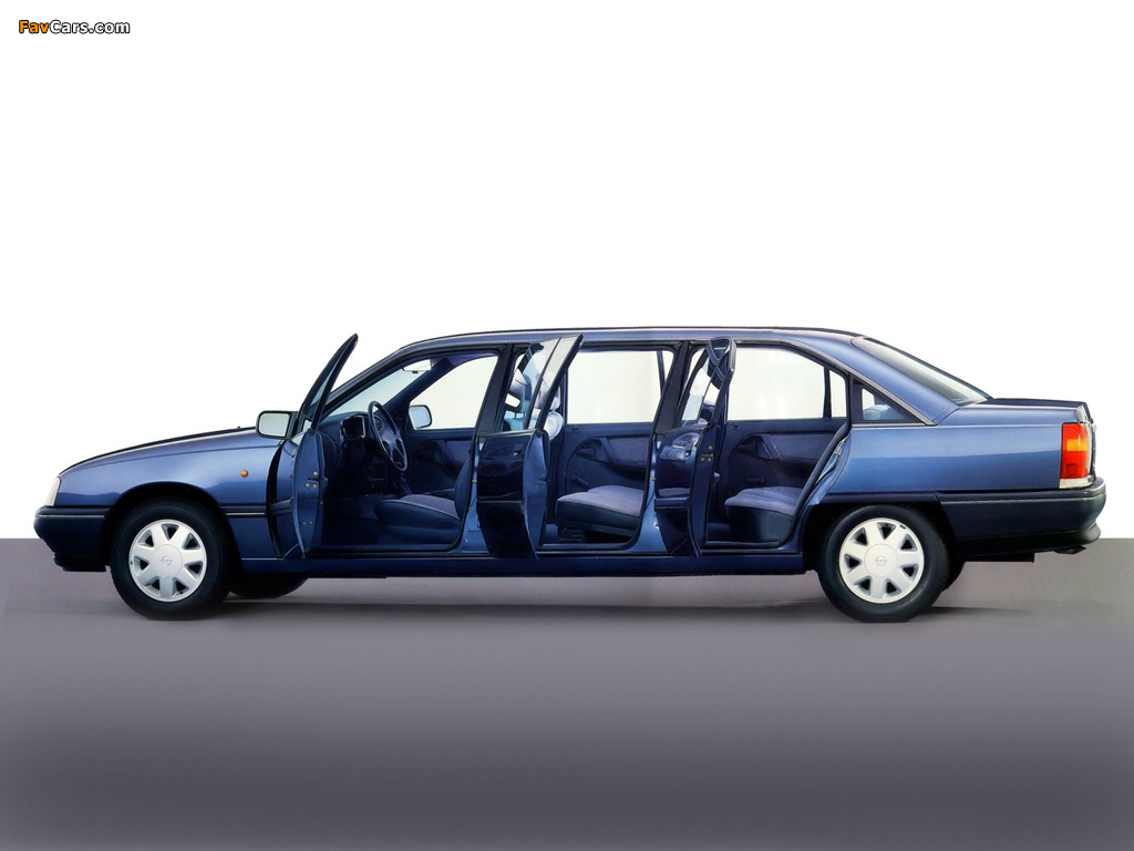 Opel Omega Limousine by Armbruster-Stageway 1988–90 wallpapers (1024 x 768)