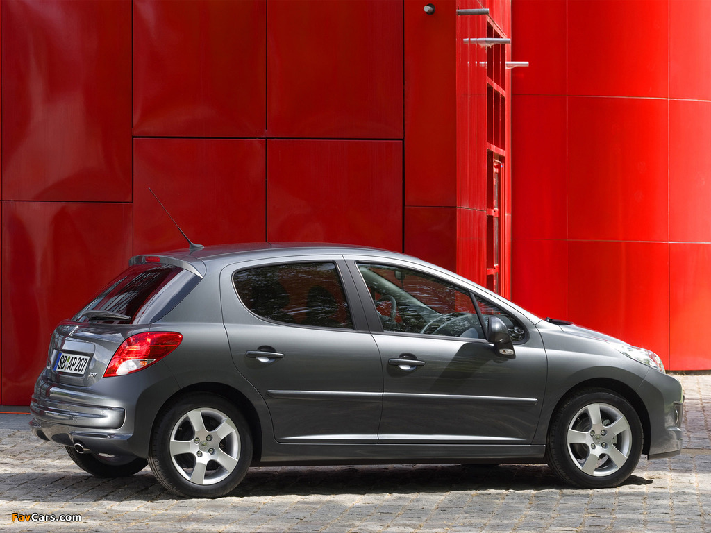Peugeot 207 5-door 2009–12 wallpapers (1024 x 768)