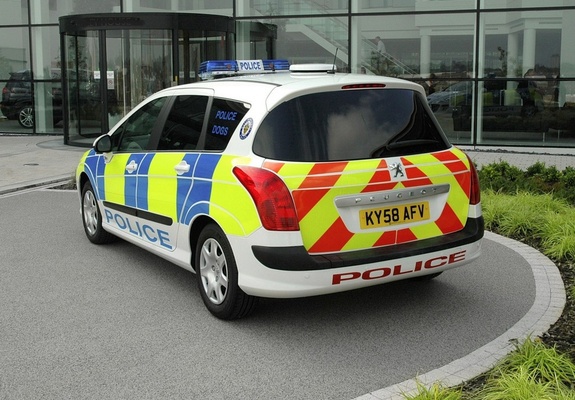 Images of Peugeot 308 SW Police UK-spec 2008–11