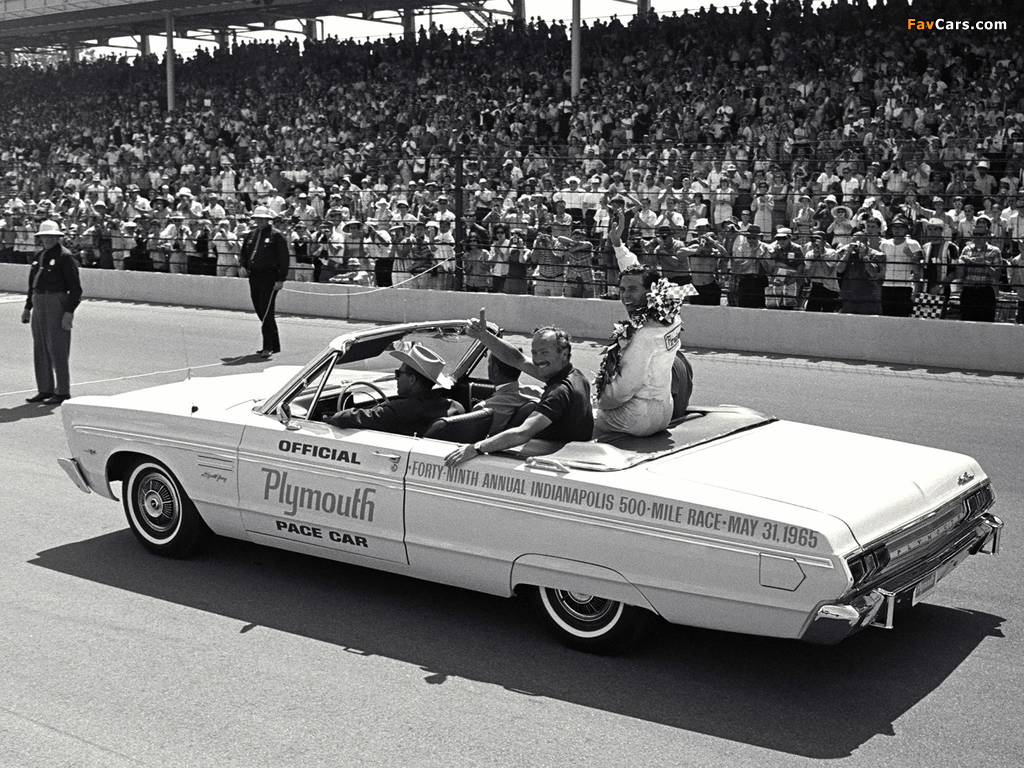 Plymouth Sport Fury Convertible Indy 500 Pace Car (P45) 1965 images (1024 x 768)