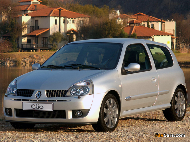 Renault Clio Sport ZA-spec 2002–05 wallpapers (640 x 480)