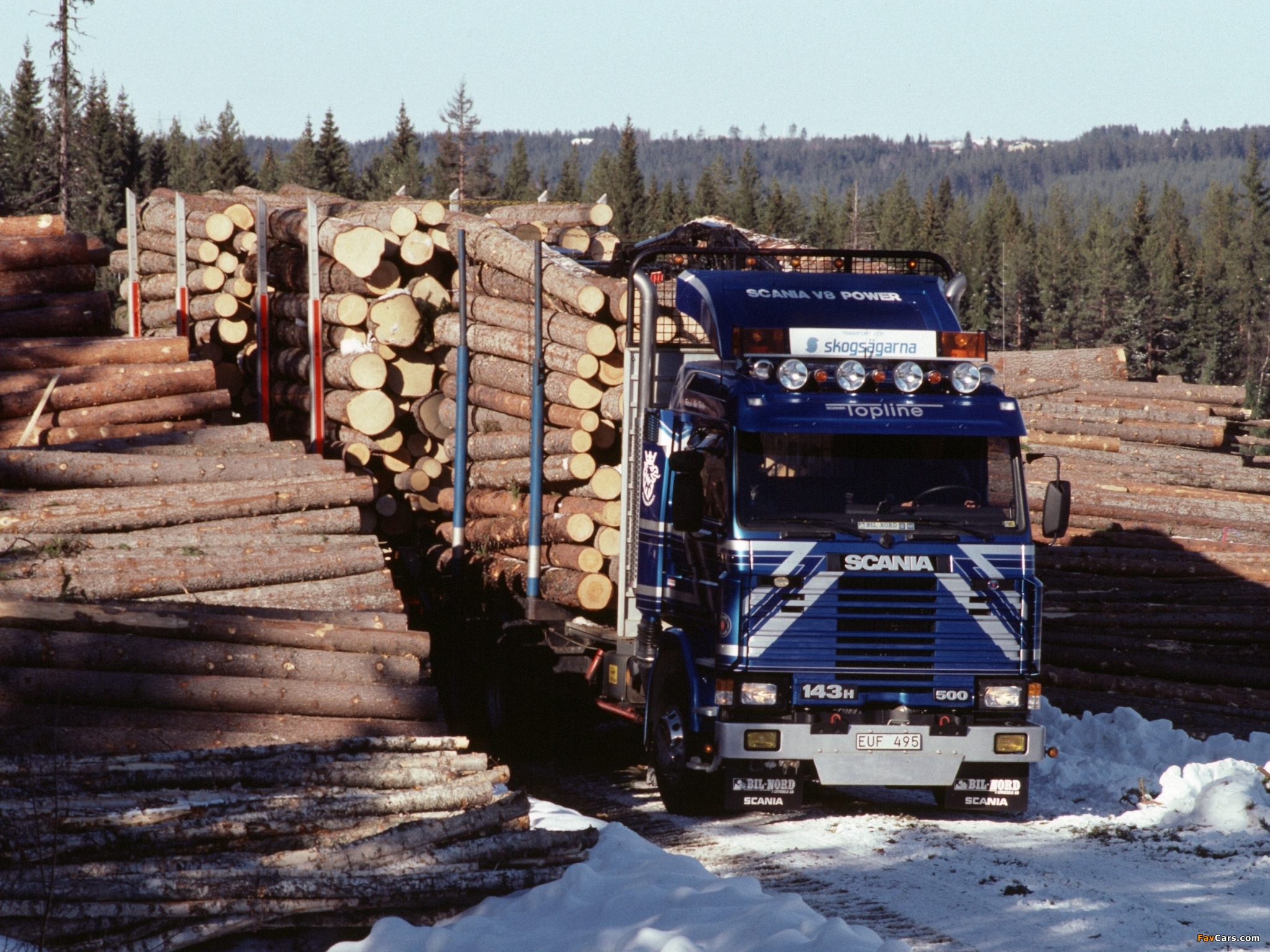 Scania 143H 500 6x2 Timber Truck 1988–95 wallpapers (2048 x 1536)